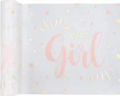 Baby Shower Bordløper Rosa, 30cm x 3 m