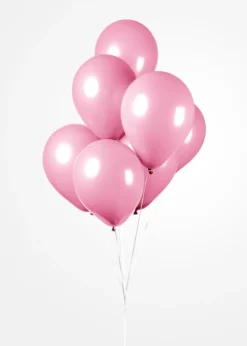 Ballonger Lyserosa, 30 cm, 10 stk