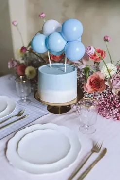 Ballong kaketopp blå