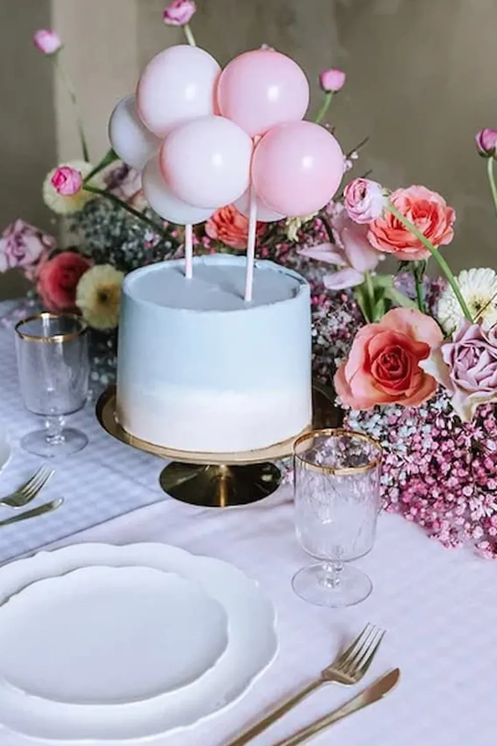 Ballong kaketopp rosa