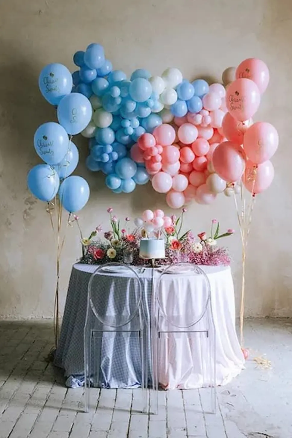 Ballong kaketopp rosa