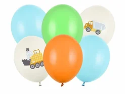 Ballongpakke Byggeplass, 30 cm, 6 stk