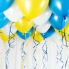 Ballongtak Kit Gul og Blå, 30 ballonger og bånd