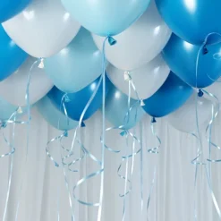 Ballongtak Kit Lys Blå, 30 ballonger og bånd