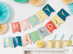 Banner Happy Birthday Multi, 175 x 15 cm