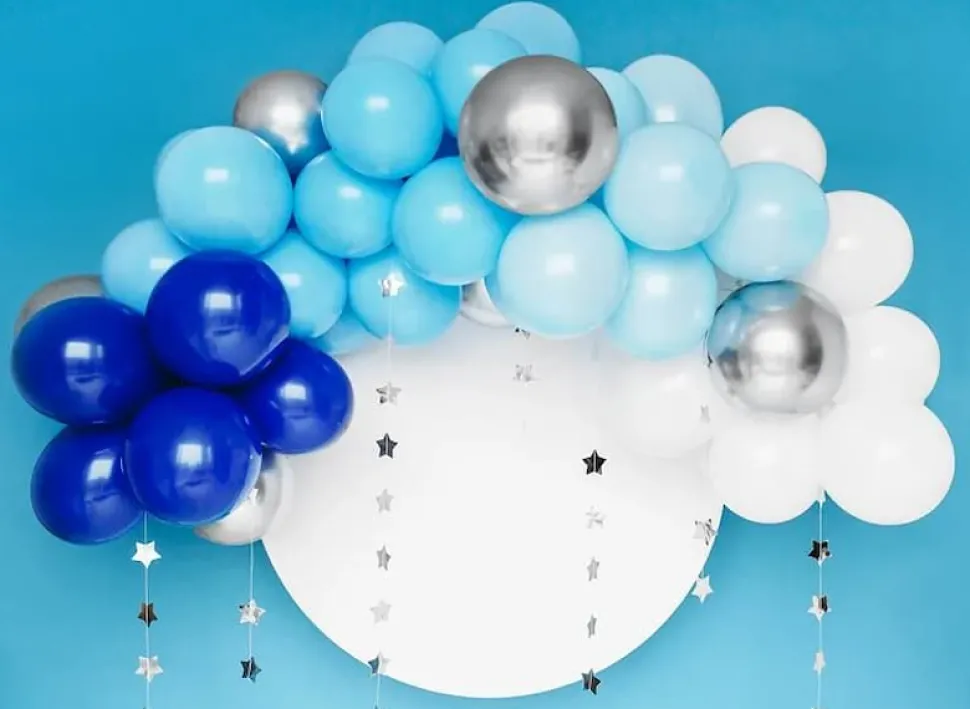 Blå ballong girlander, 200cm