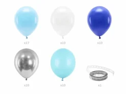 Blå ballong girlander, 200cm
