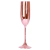 Champagneglass i Plast, Metallisk Rosa