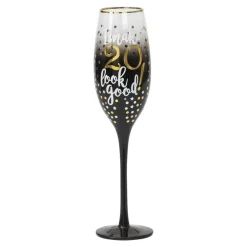 Champagneglass 20, Sort/Gull