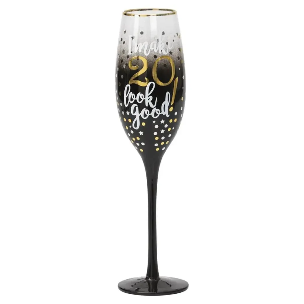 Champagneglass 20, Sort/Gull
