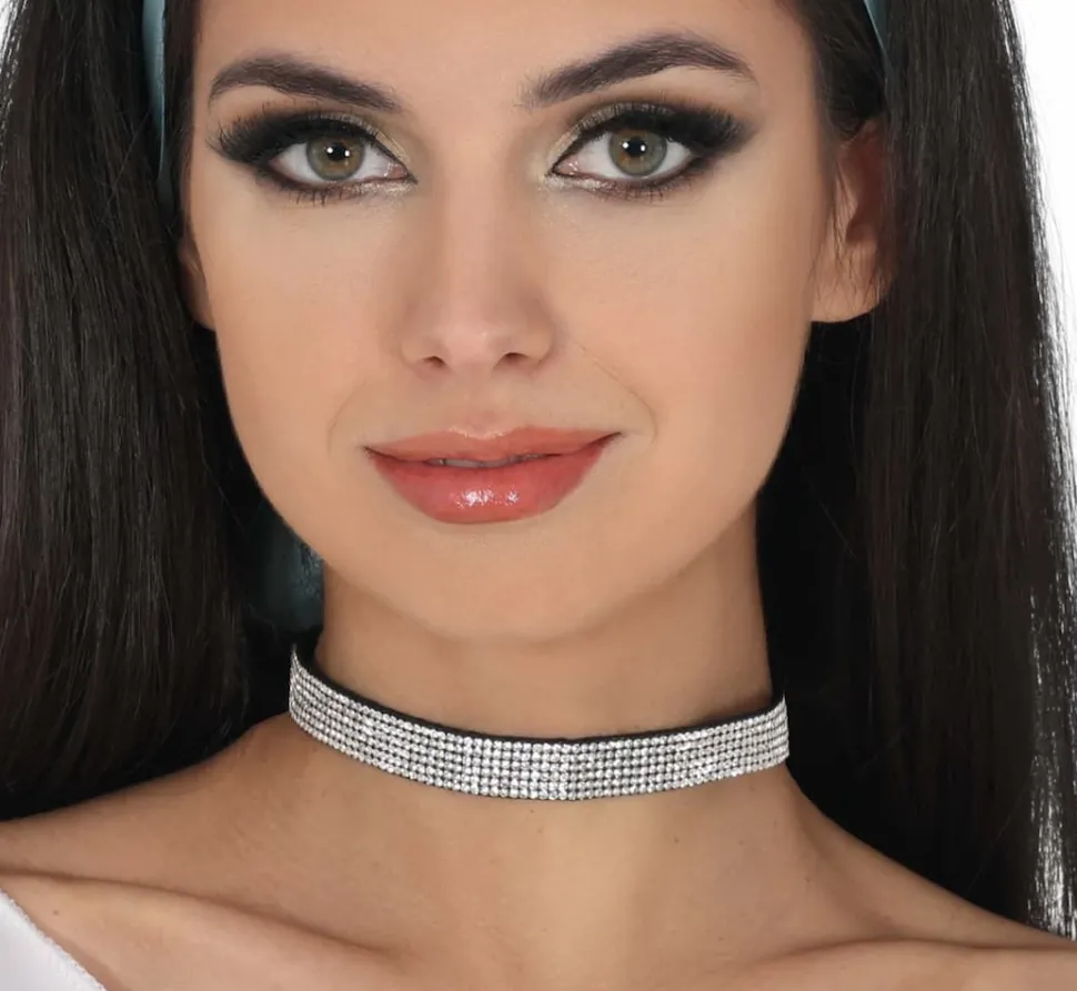 Choker smykke med glitter