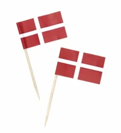 Cocktailflagg Danmark, 50 stk