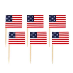 Cocktailflagg USA, 50 stk