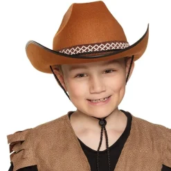 Cowboyhatt barn Brun