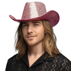 Cowboyhatt Rodeo Party Paljetter Lyserosa