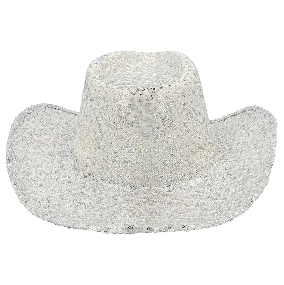 Cowboyhatt Rodeo Party Sølvpaljetter