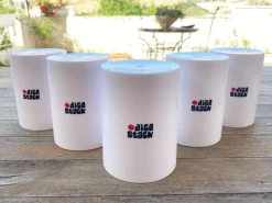 Dice Stack kopp Hvit 9 cm