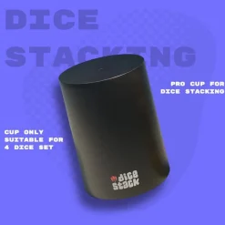 Dice Stack kopp Svart 9 cm