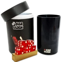 Dice Stack sett for 5 terninger, Rød