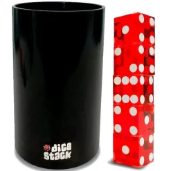 Dice Stack sett for 5 terninger, Rød