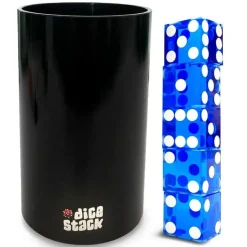 Dice Stack sett for 5 terninger, Blå
