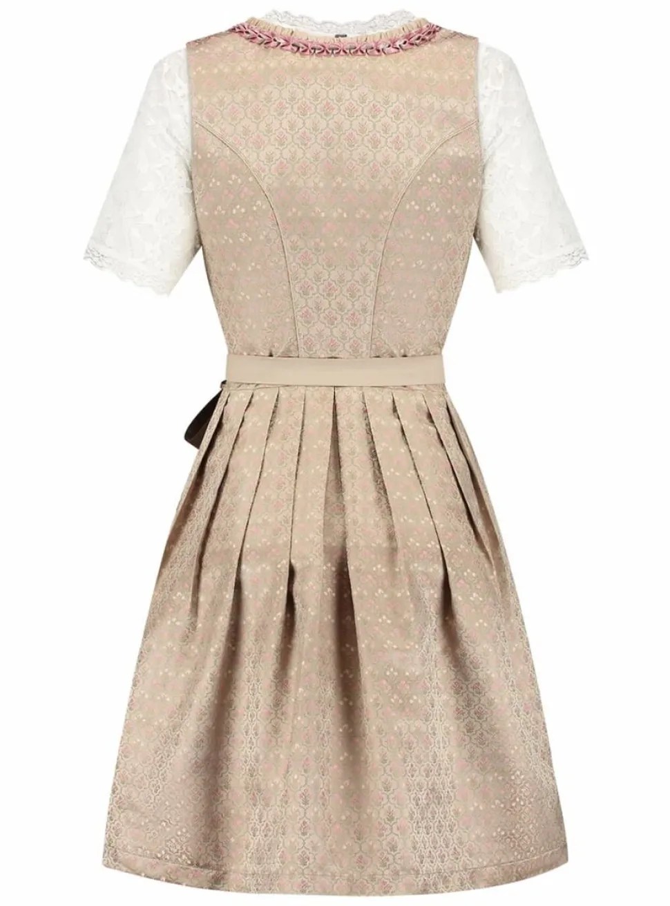 Dirndl Sophia Champagne og Rosa