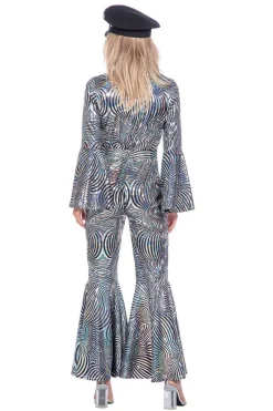 Disco Catsuit Virvler Sølv