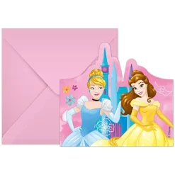 Disney Prinsesser Invitasjoner 6 Stk