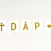 Dåp Banner i Gull