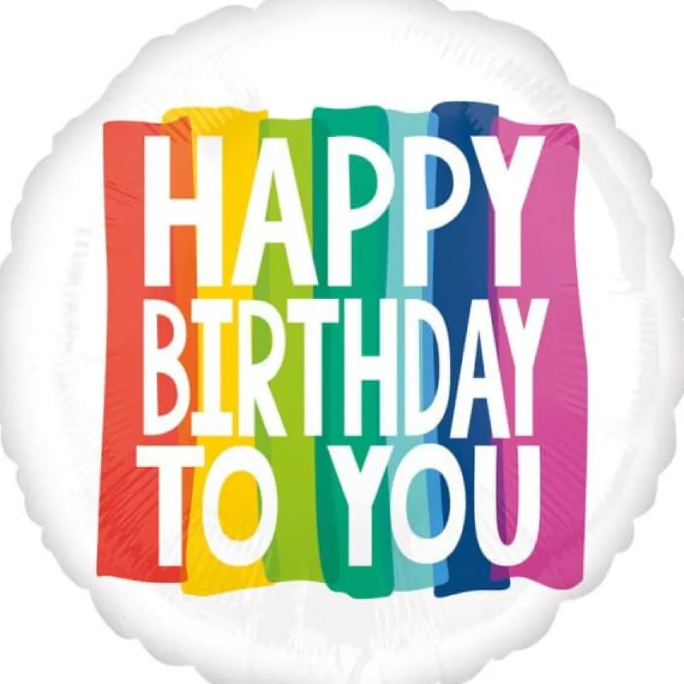 Folieballong Jumbo Happy Birthday To You Regnbue
