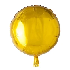 Folieballong Rund Gull, 46 cm