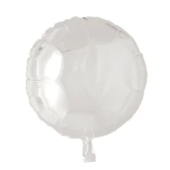 Folieballong Rund Hvit, 46 cm