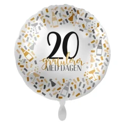 Folieballong Standard, 20 Gratulerer med Dagen, Feiring