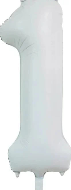 Folieballong Tall Hvit Sateng 86cm