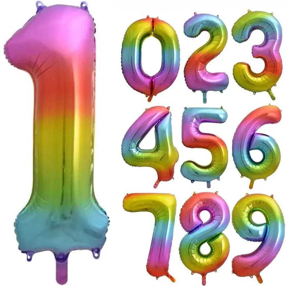 Folieballong Tall Regnbue 86 cm