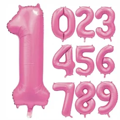 Folieballong Tall Sateng Lys Rosa 86cm