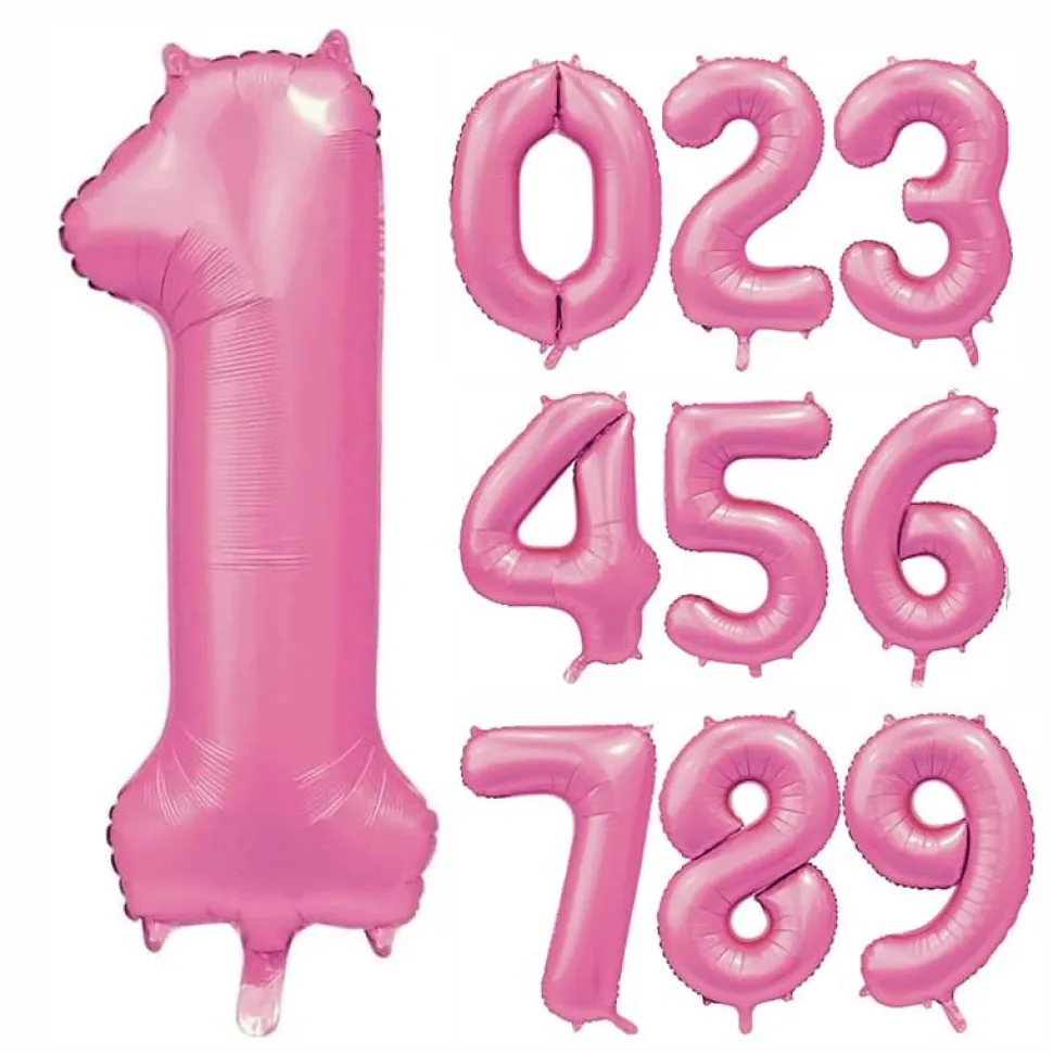 Folieballong Tall Sateng Lys Rosa 86cm