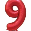 Folieballong tall sateng rød 86 cm