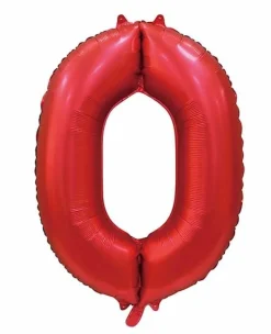 Folieballong tall sateng rød 86 cm