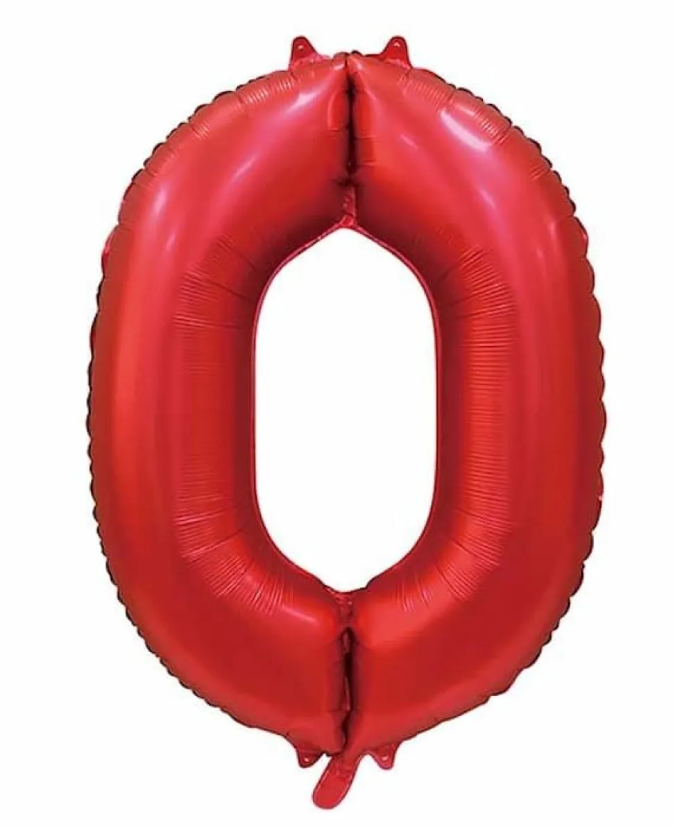 Folieballong tall sateng rød 86 cm