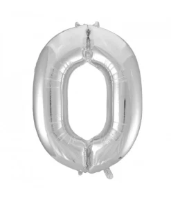 Folieballong tall sølv 86cm