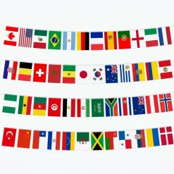 Fotball VM 2026 flagg girlander, 12m