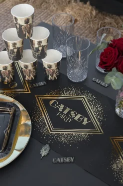 Gatsby bordløper 30cm, 5m svart