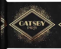Gatsby bordløper 30cm, 5m svart