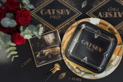 Gatsby serviett 33x33cm svart, 20stk