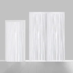 Glittergardin Hvit, 100 x 240 cm