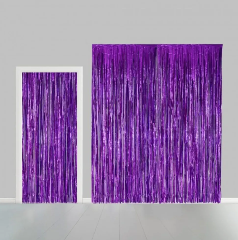 Glittergardin Lilla, 100 x 240 cm