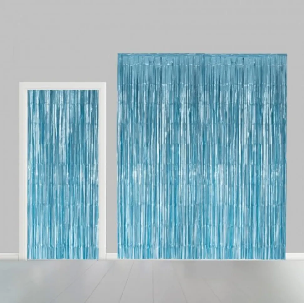 Glittergardin Lysblå, 100 x 240 cm