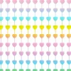 Glittergardin Pastell Regnbue Hjerter 100 x 200 cm