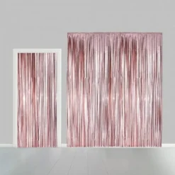 Glittergardin Rosegull, 100 x 240 cm